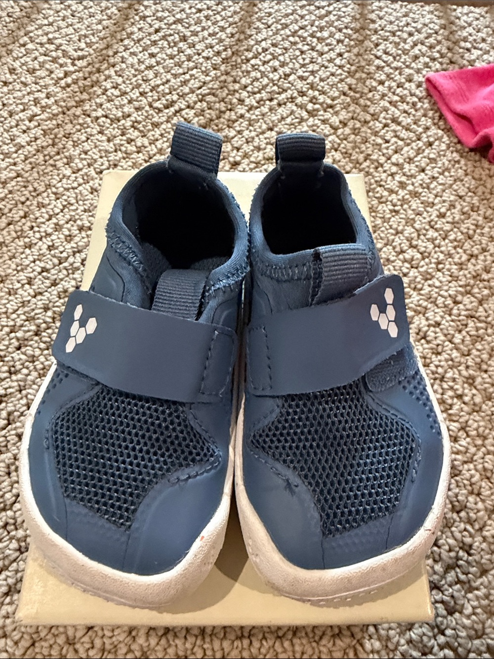 Vivo Barefoot Black and Cream Kids Slip-On Sneakers with Hook Strap